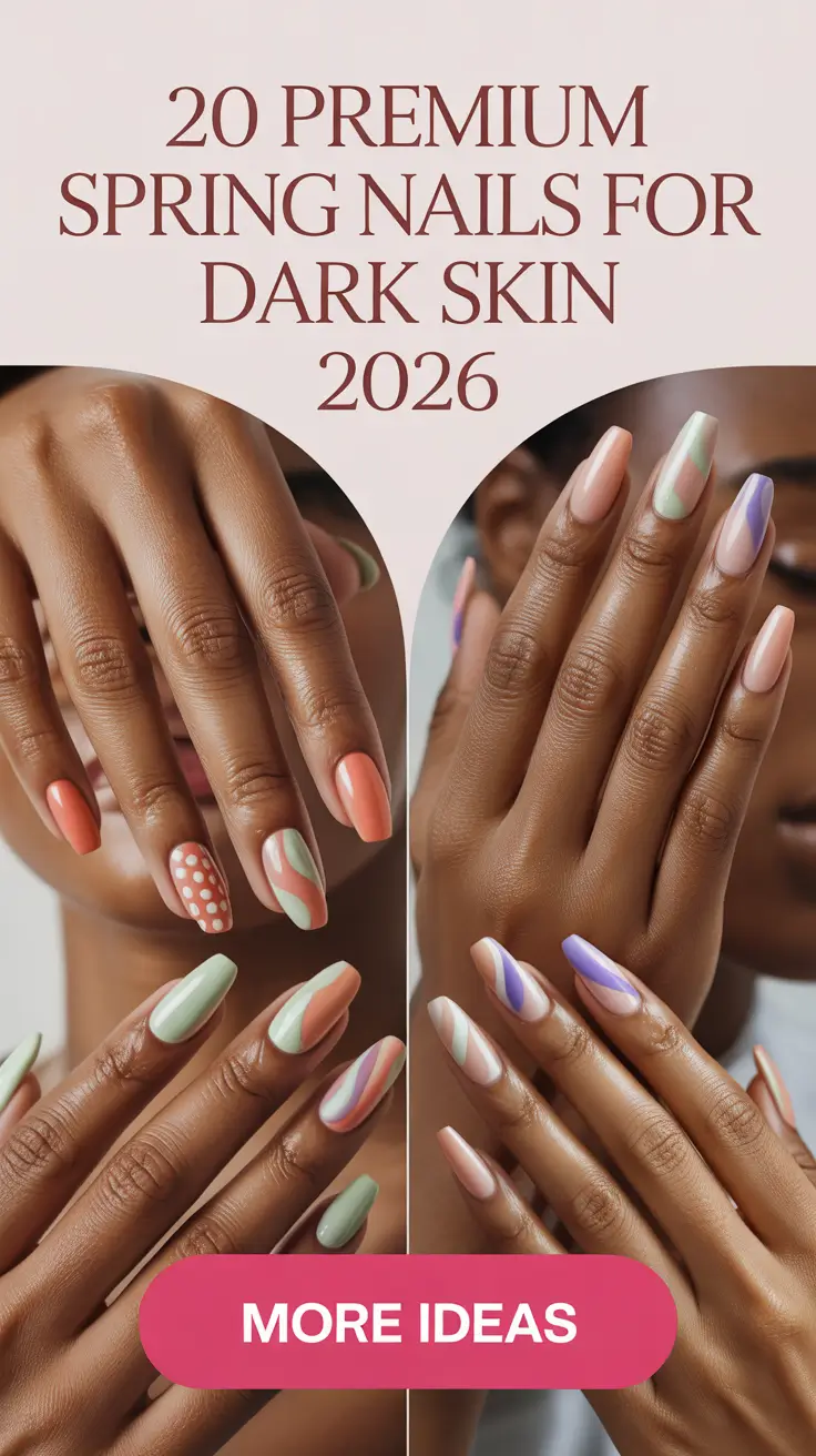 Premium Spring Nails for Dark Skin 2026: Classy, Trendy & Cute Color Ideas to Try Now