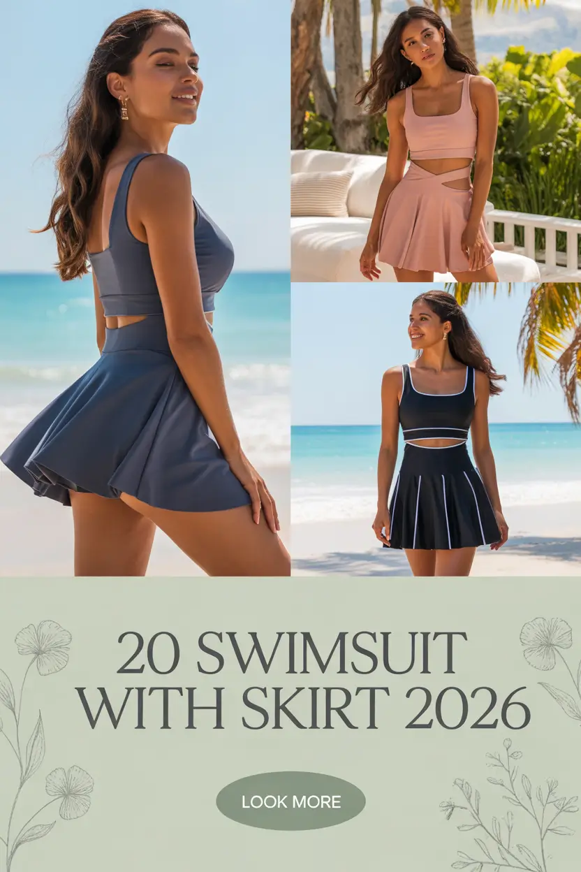Swimsuit with Skirt 2026: Cute Beach Outfit Ideas, Modest Onepiece & Y2K Aesthetic Trends