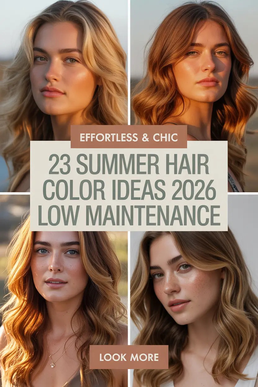 Summer Hair Color Ideas 2026 Low Maintenance: Soft, Light & Effortless Shades for Brunettes, Blondes, and Red Heads