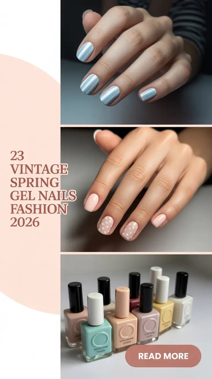 Vintage Spring Gel Nails Fashion 2026: Cute Colors, French Tip & Simple Design Ideas