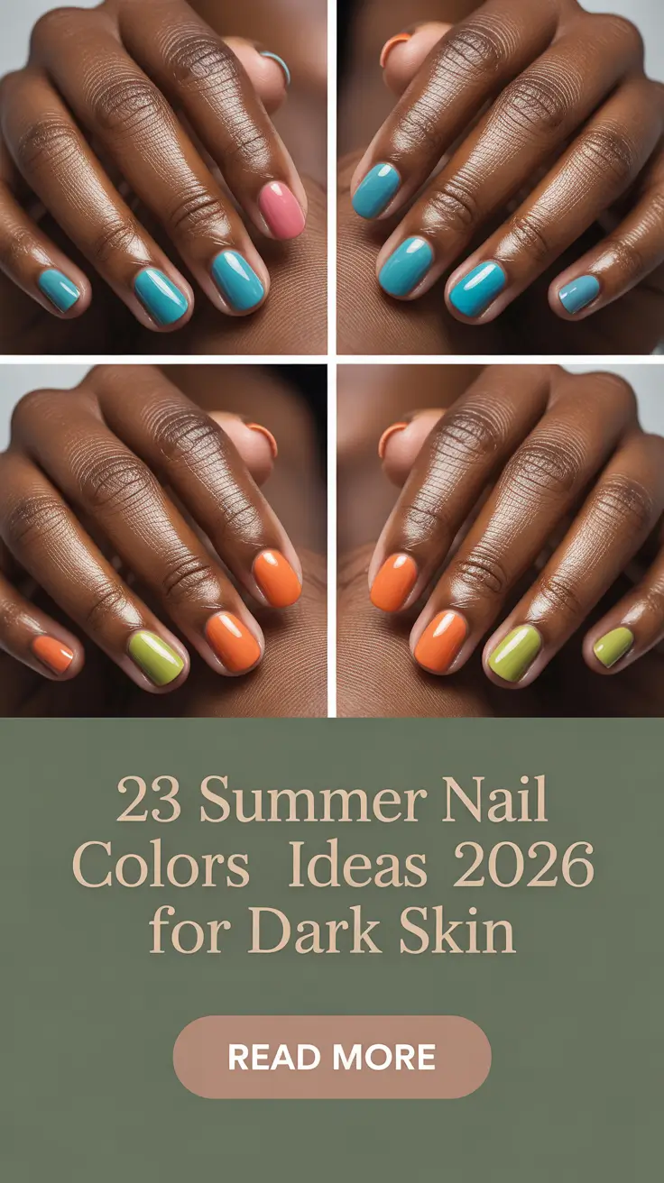 Summer Nail Colors Ideas 2026 for Dark Skin: Bright Tones, Gel Looks & Cute Short Inspo