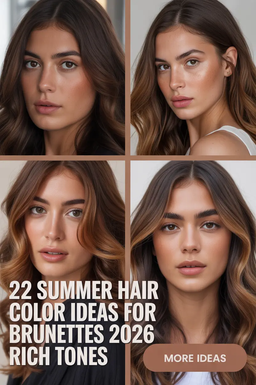 Summer Hair Color Ideas for Brunettes 2026 Rich Tones That Look Expensive & Effortless