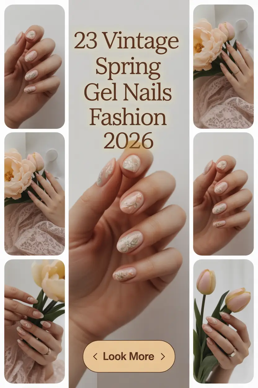 Vintage Spring Gel Nails Fashion 2026: Cute Colors, French Tip & Simple Design Ideas