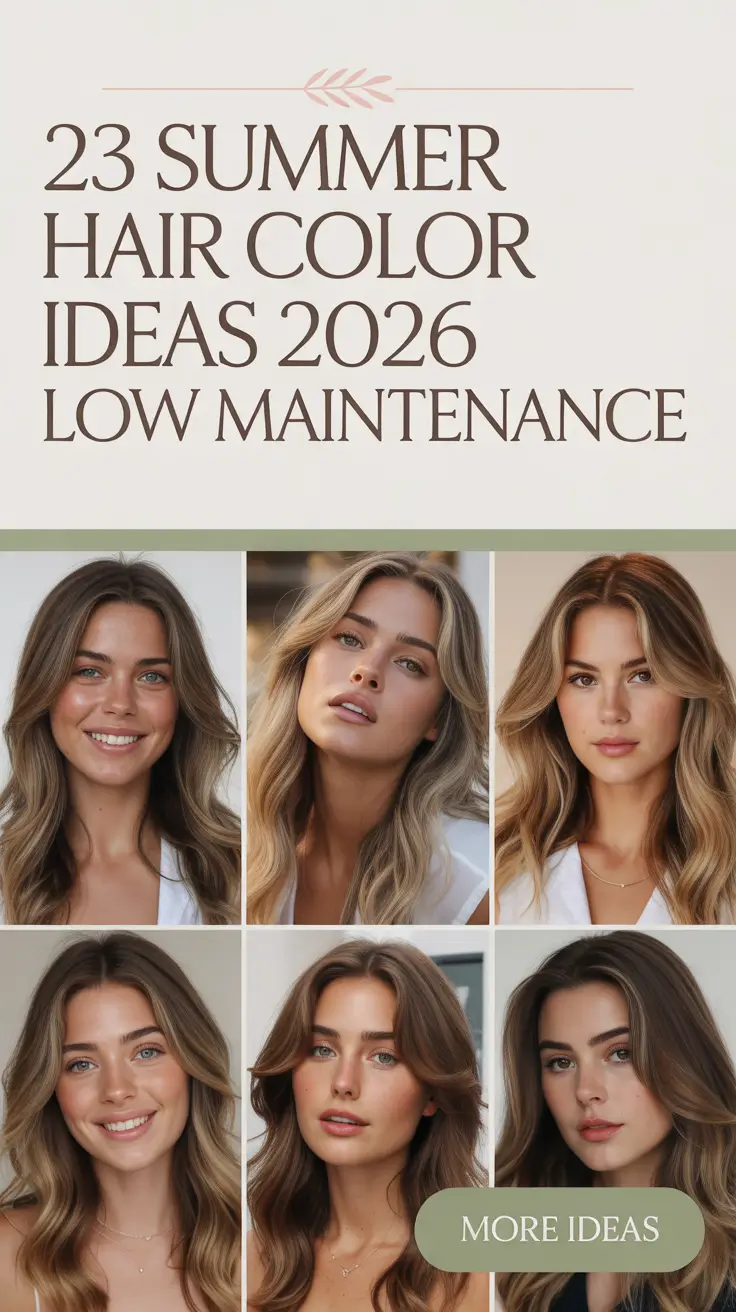 Summer Hair Color Ideas 2026 Low Maintenance: Soft, Light & Effortless Shades for Brunettes, Blondes, and Red Heads