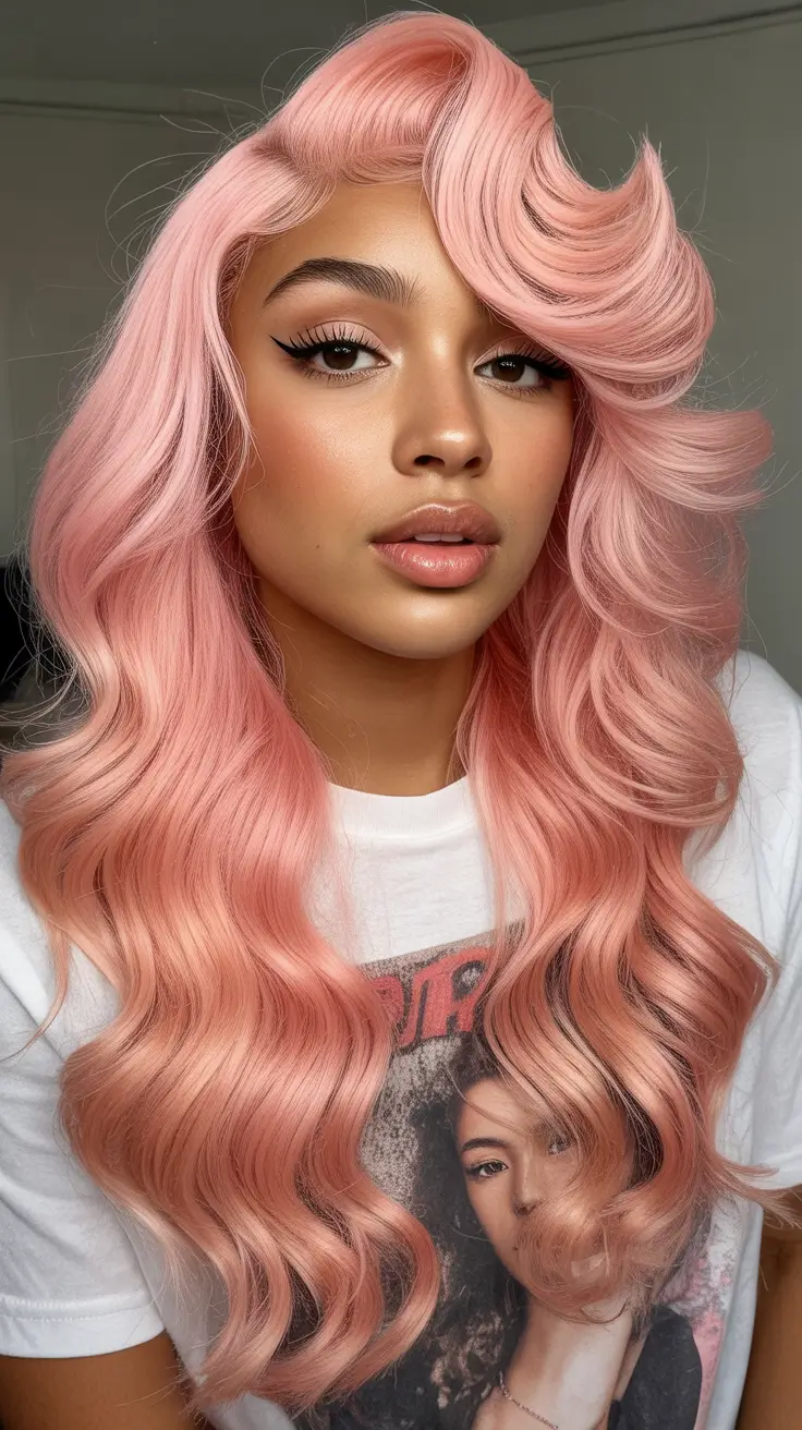 popular spring hairstyles for black women 2026 Peach Glam Waves