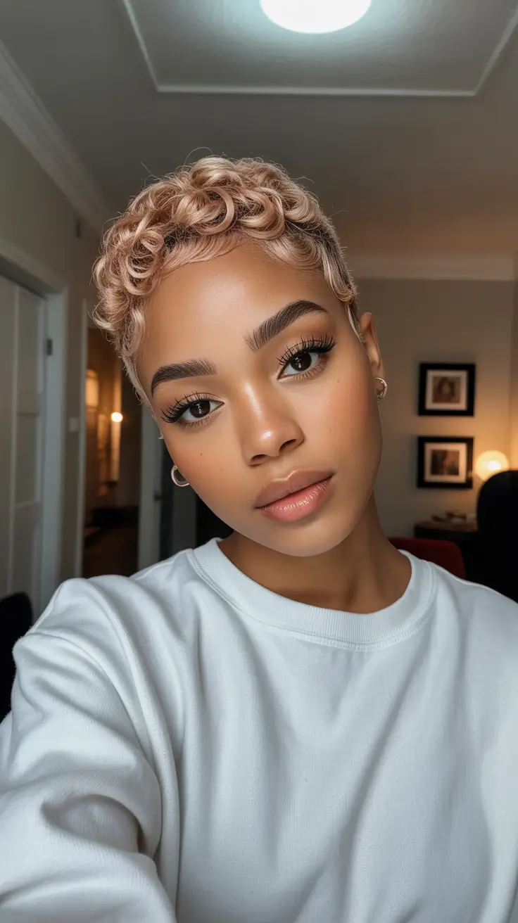 popular spring hairstyles for black women 2026 Textured Pixie Curls