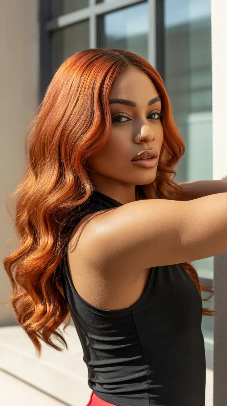 popular spring hairstyles for black women 2026 Copper Waves Hairstyle