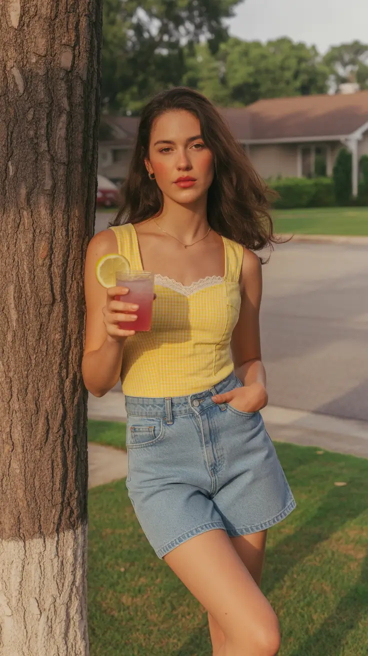 retro vintage summer outfits 2026 Easy Suburban Summer with a 90s Throwback