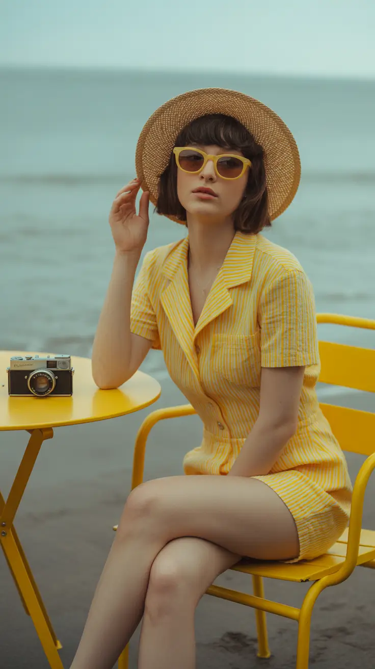 retro vintage summer outfits 2026 Sunlit Riviera Retro Femininity in Yellow