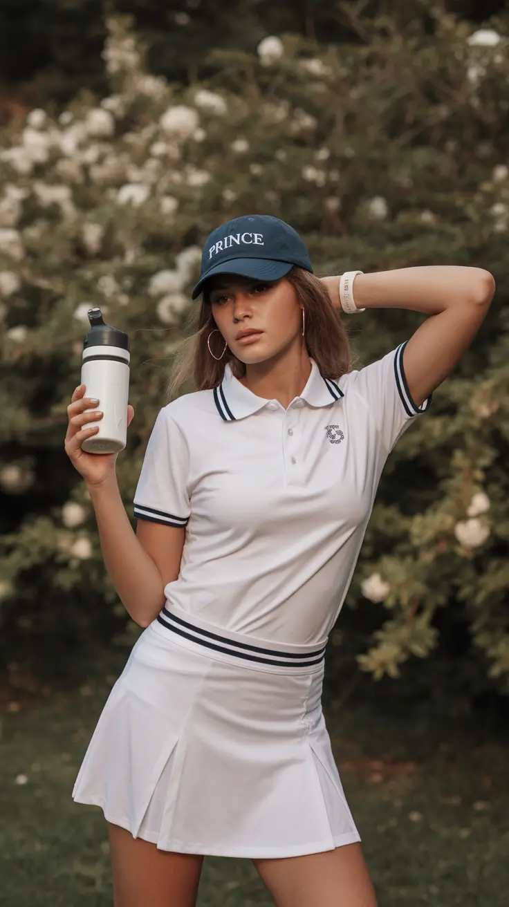 sporty chic summer tennis outfits 2026 Classic Whites with a Sporty Edge