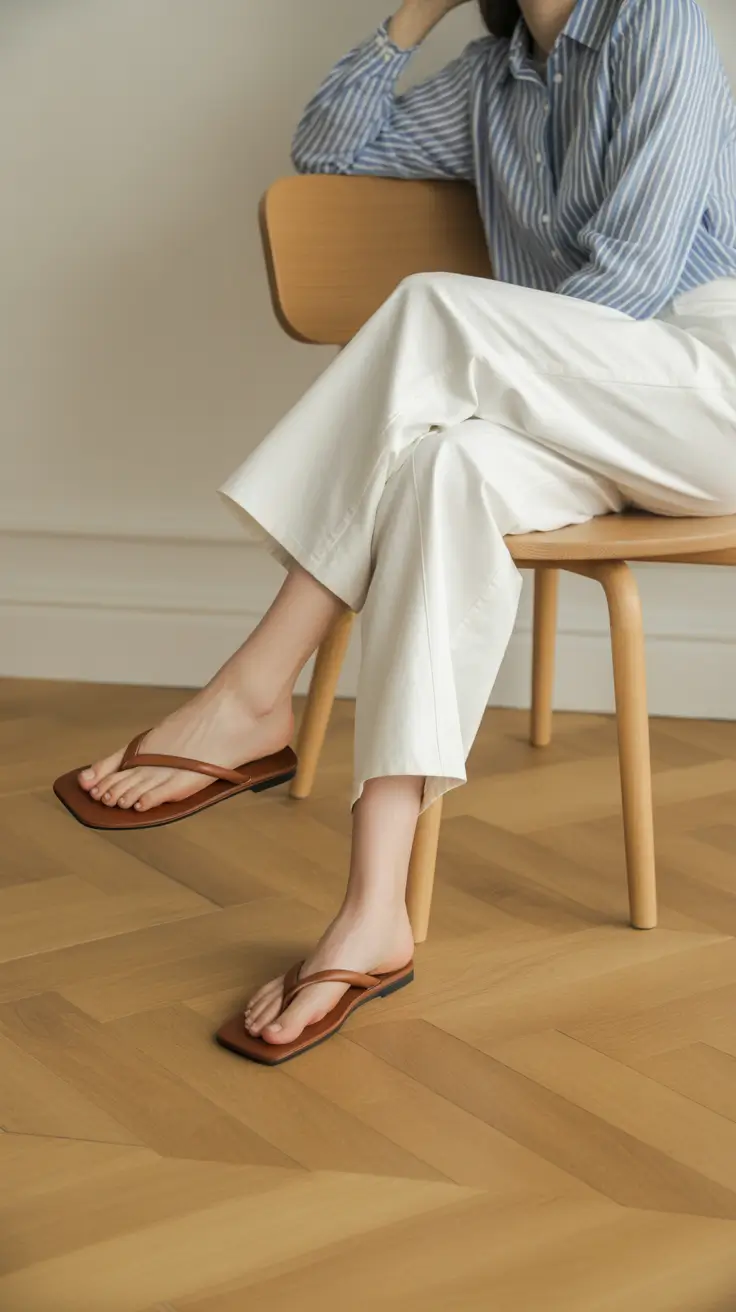 summer flip-flops for women 2026 Modern Minimal Flip Flops