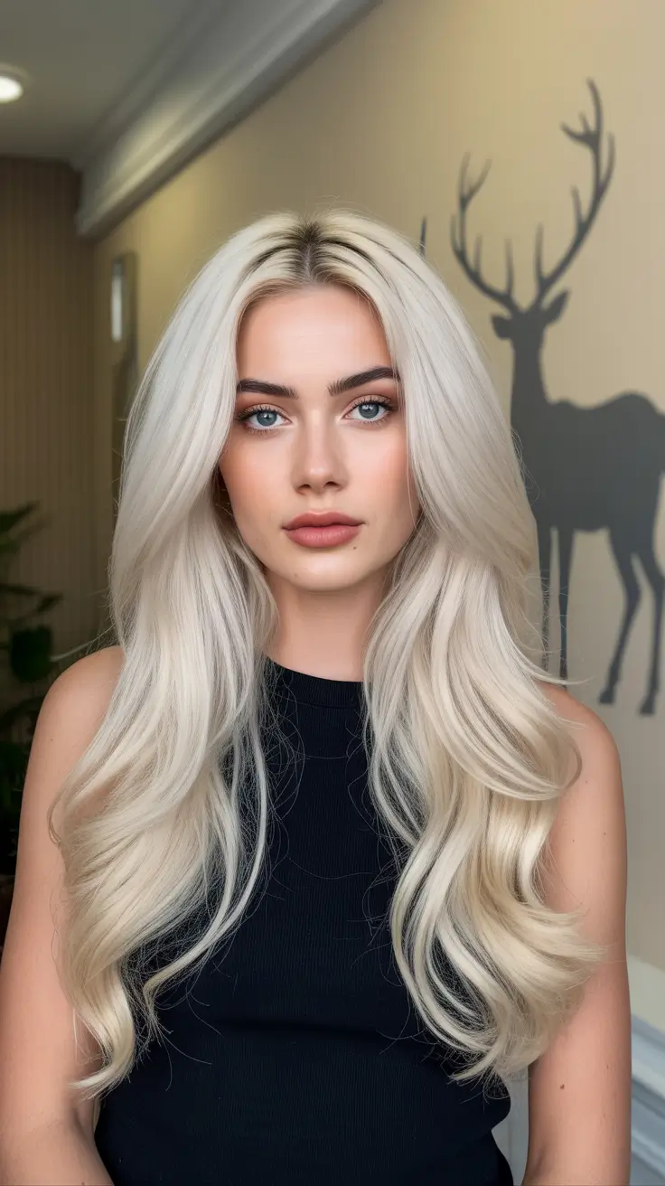 summer hair color for blondes 2026 warm tones Ultra Soft Vanilla Blonde Waves with Honey Balayage Flow