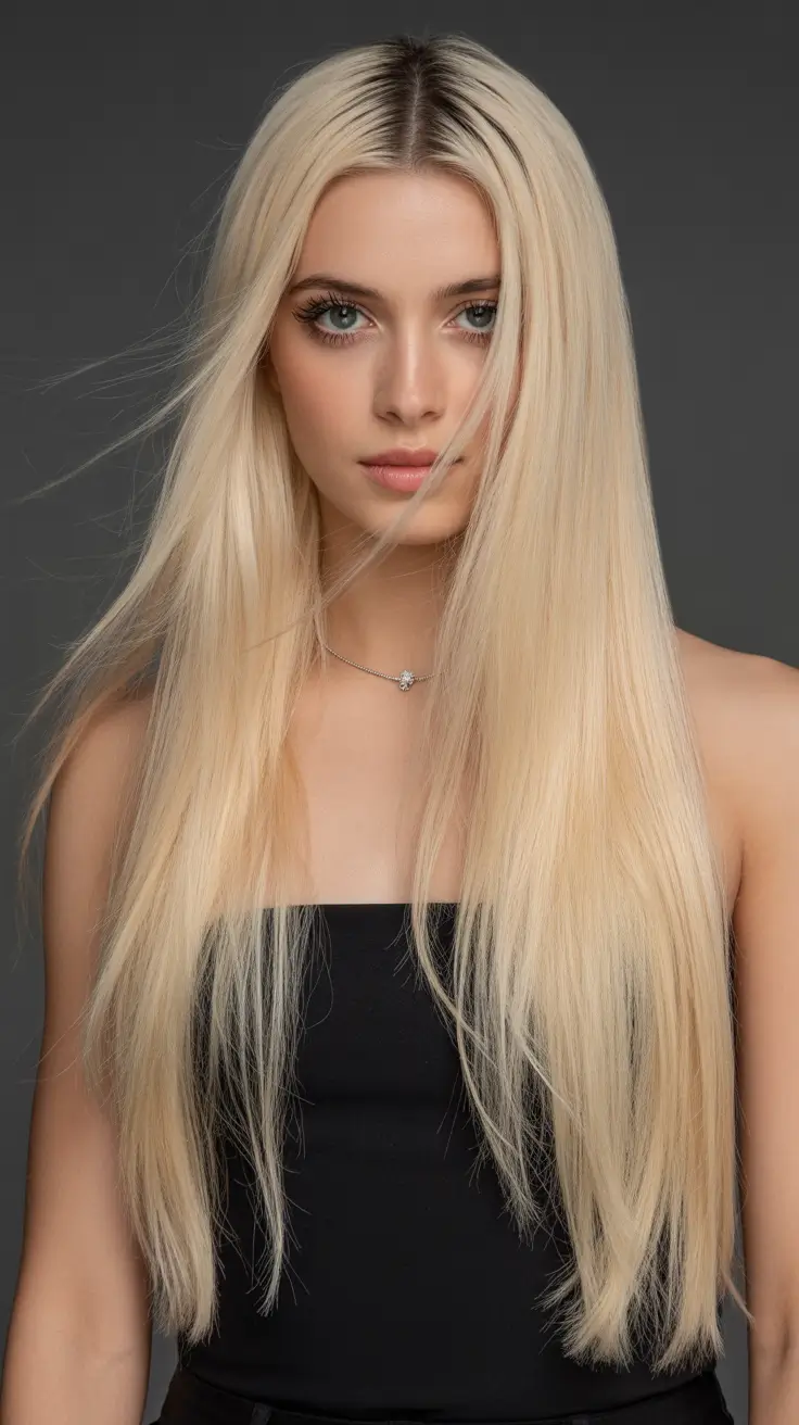 summer hair color for blondes 2026 warm tones Long Light Beige Blonde with Clean Minimal Shine