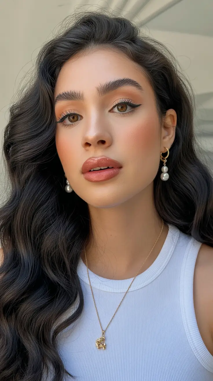 summer hair color ideas 2026 low maintenance Velvety Espresso Waves That Make Dark Hair Glow