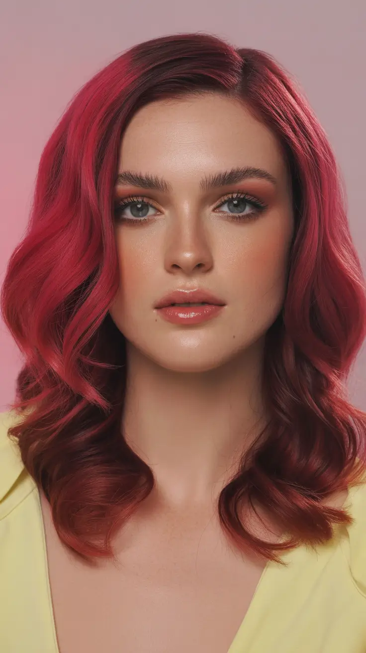 summer hair color ideas 2026 low maintenance Cherry Rose Waves