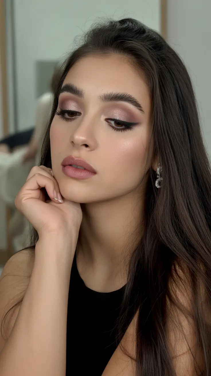 summer hair color ideas for brunettes 2026 rich tones Classic Glossy Brunette Length with Soft Editorial Dimension