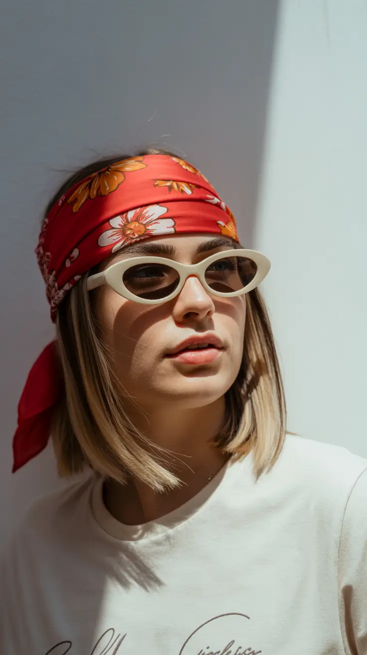 summer heads 2026 Bold Floral Bandana & Sunlit Minimalism
