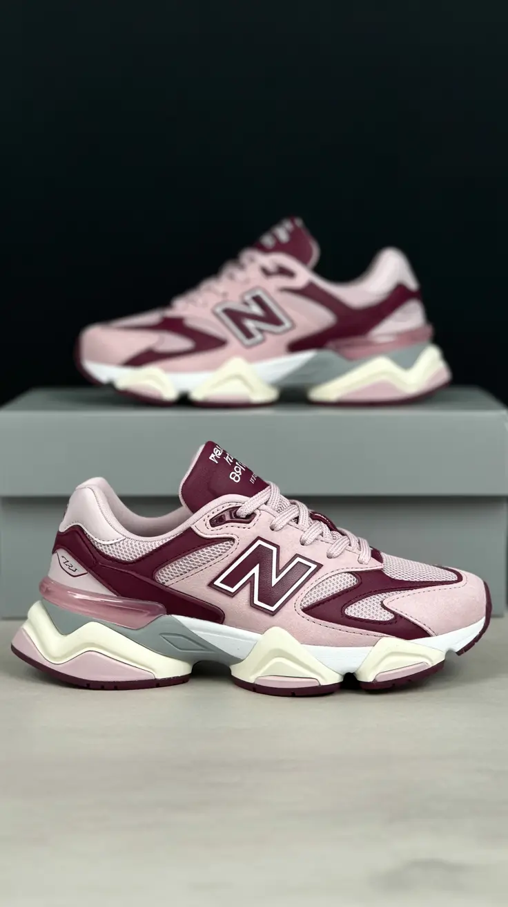 summer outfits with sneakers for women 2026 Burgundy pink chunky sneakers fashion style