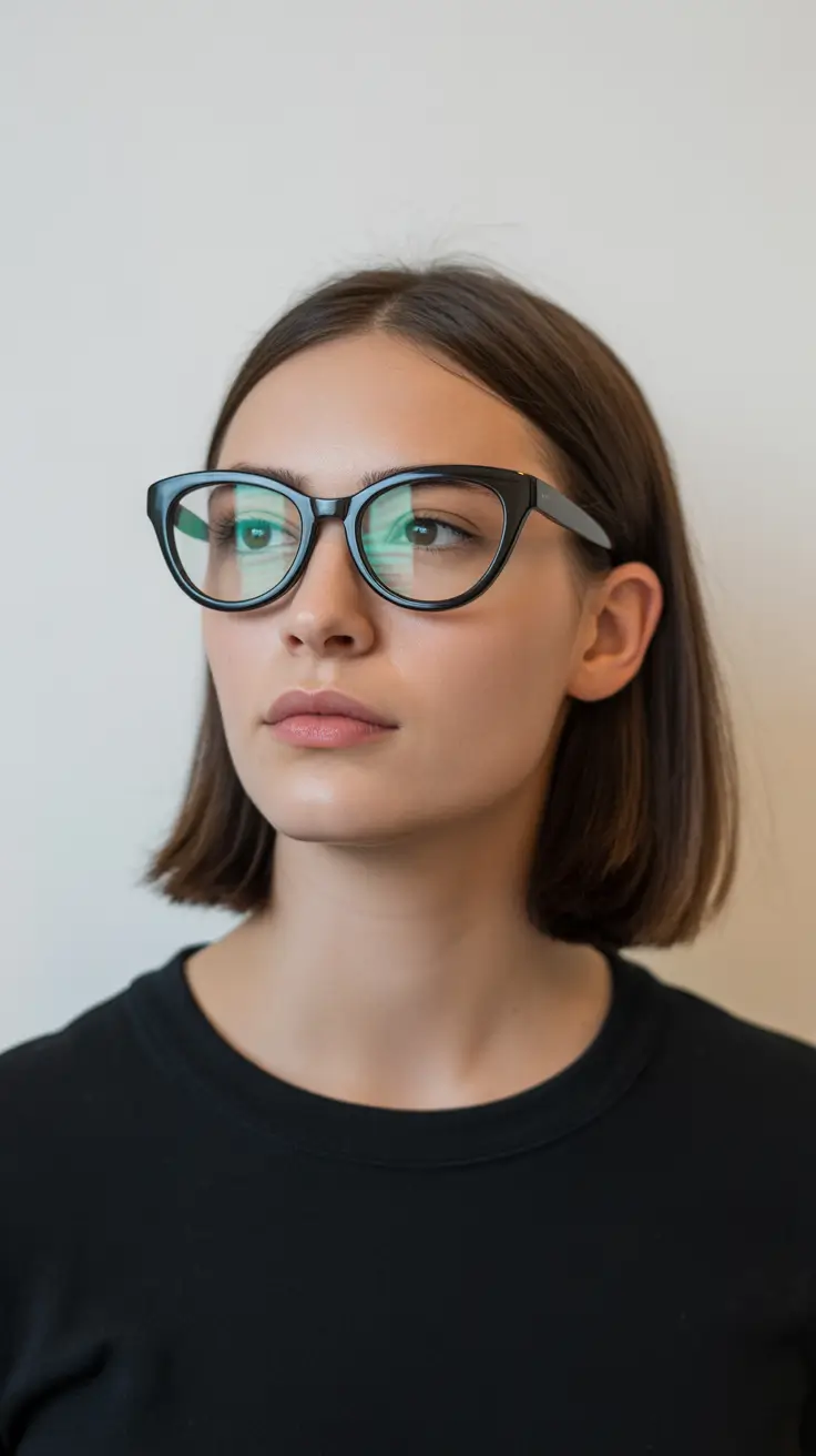 summer short haircut ideas 2026 Minimalist Straight Bob with Clean Lines