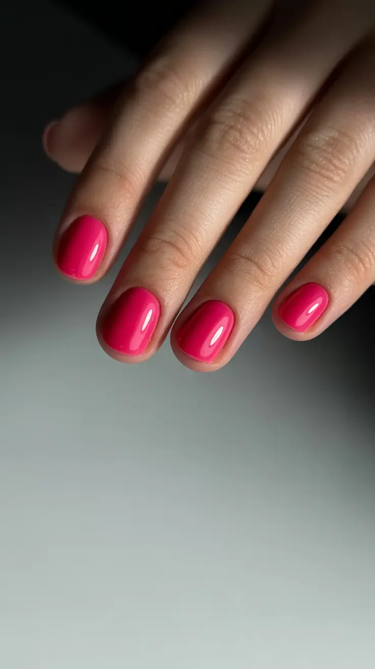 summer short nail inspo 2026 Hot Pink Energy That Speaks for Itself