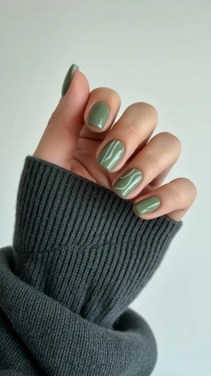 vintage spring gel nails fashion 2026 Soft Sage Green Minimal Nails for Calm Spring Aesthetics