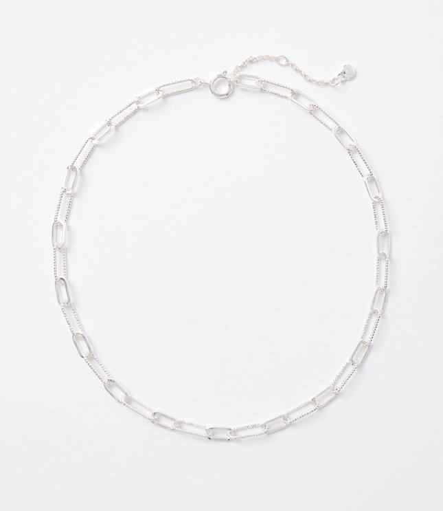 Loft Women's Textured Chain Link Necklace