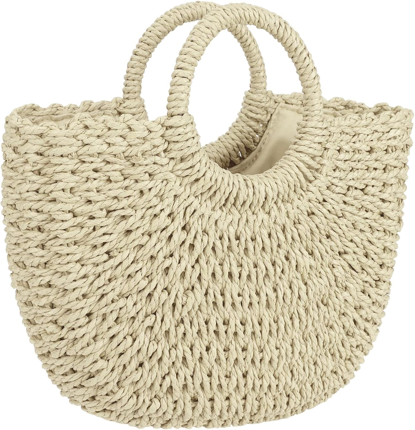 Women's Woven Straw Beach Bag