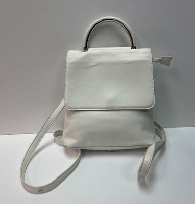 Forever 21 white faux leather mini backpack with silver hardware | eBay