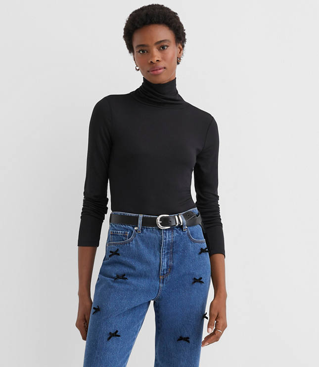 Loft Women's Micro Modal Turtleneck Top