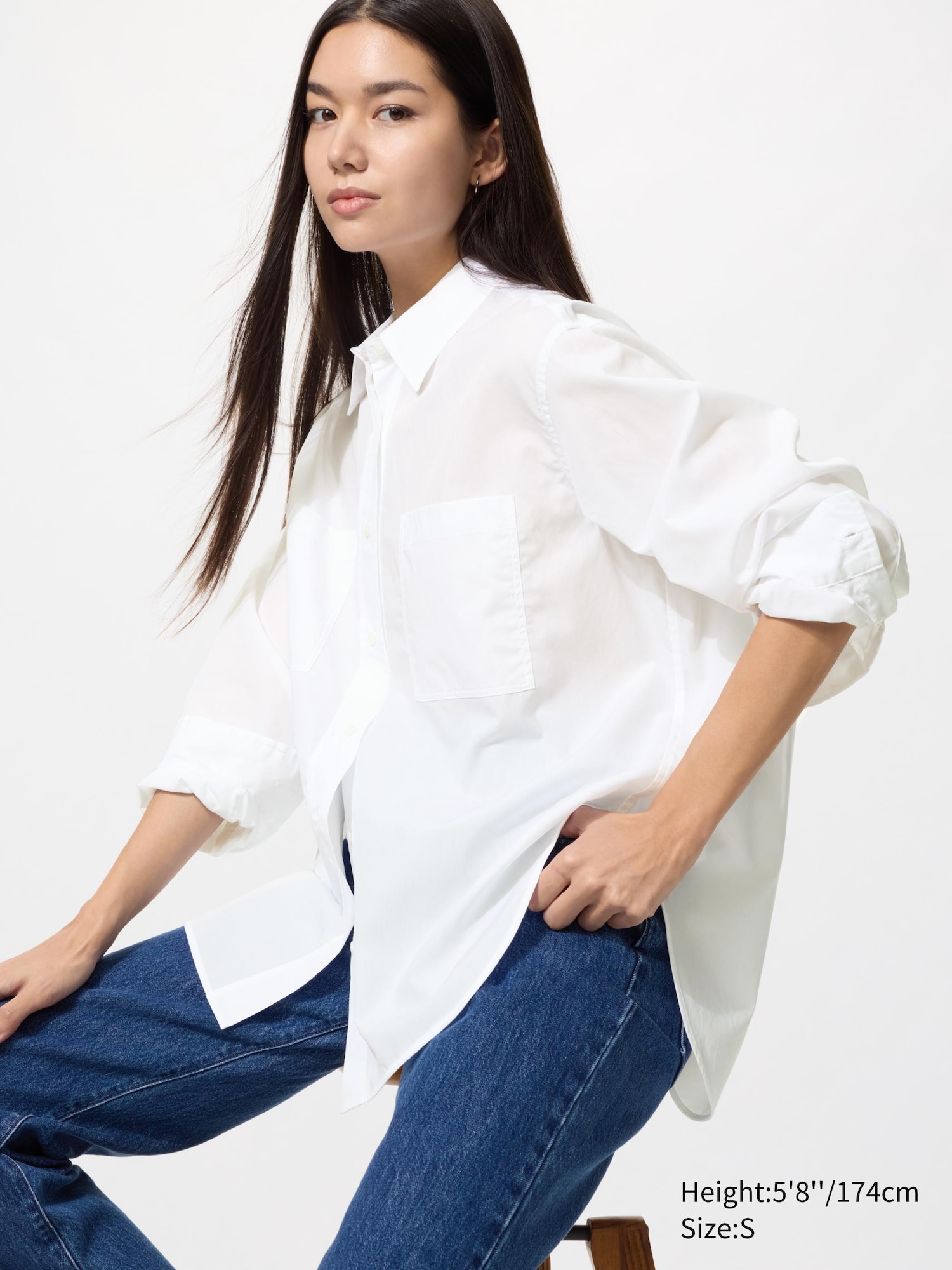 UNIQLO Women's Oversized Cotton Shirt