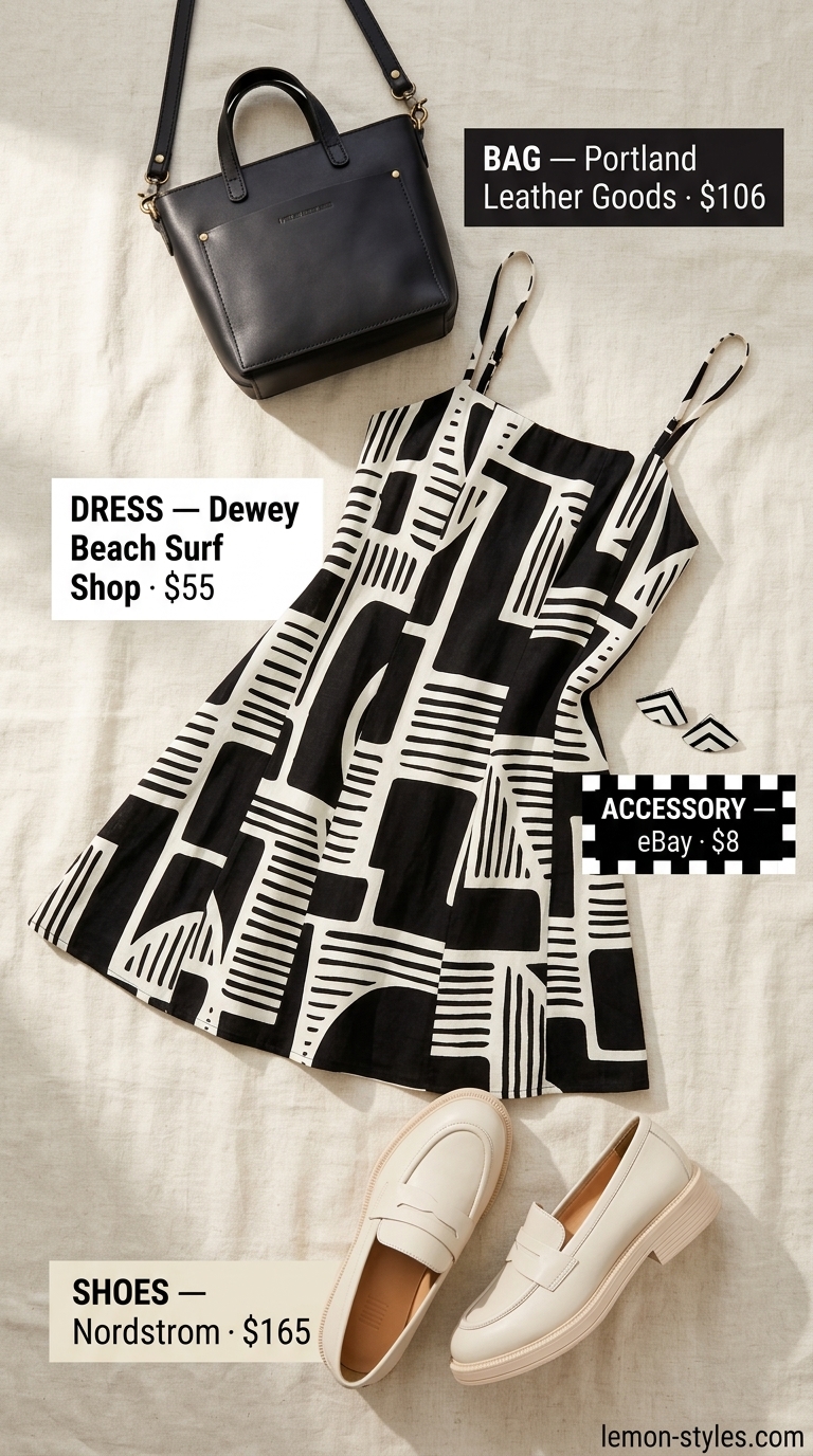 Museum Visit Summer Linen Dresses 2026: Abstract Chic Abstract print linen mini dress for museum visit summer outfits 2026.