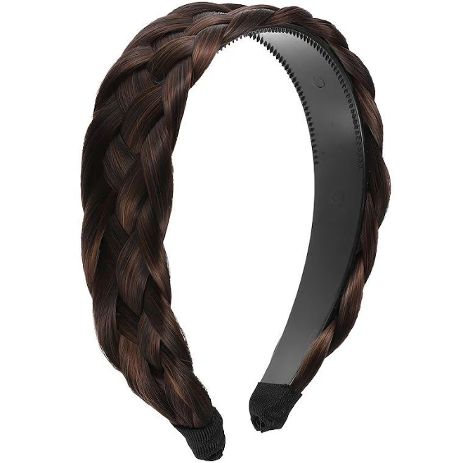 accessory 1.61" Wide Synthetic Hair Braided Headband Hair Hoop For Women, Light Brown Kohl's $11.99