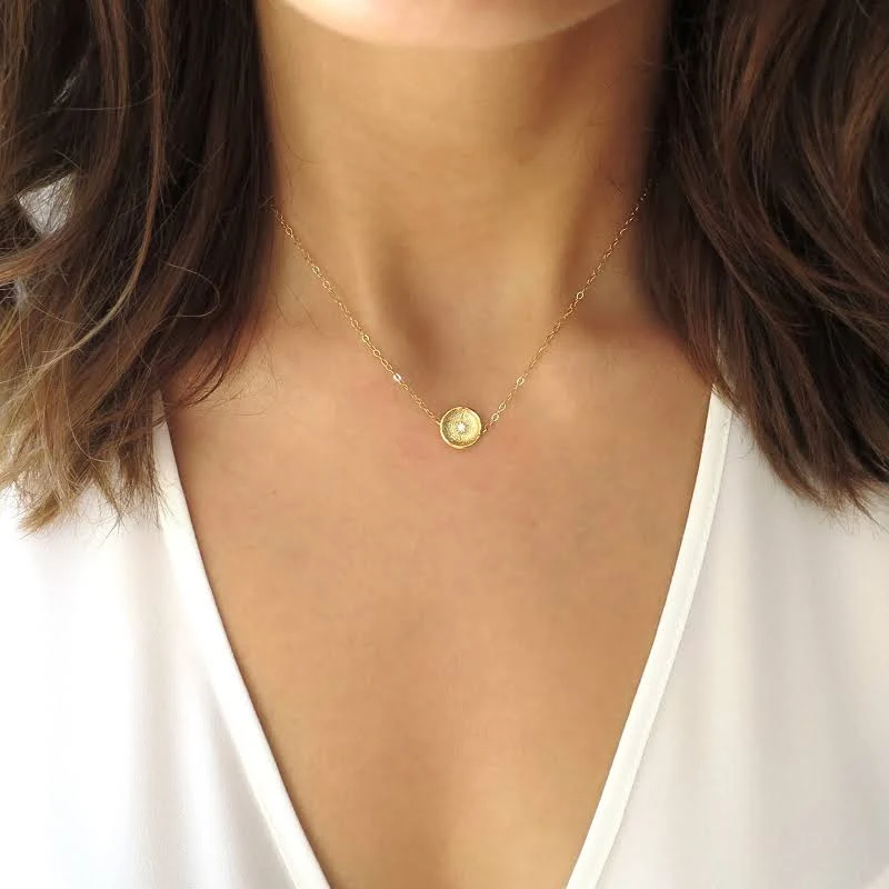 accessory 14K Gold Filled Dainty Coin Necklace Etsy - LandonLacey $34