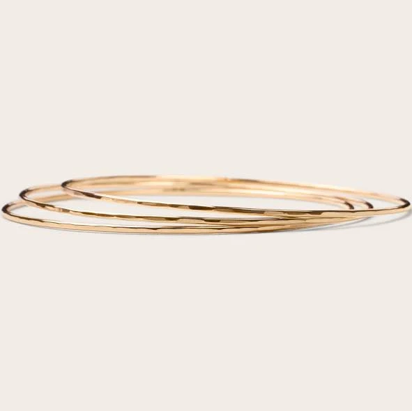 accessory 14K Gold Filled Hammered Gold Bangle Bracelet Etsy - LaurelElaineJewelry $120