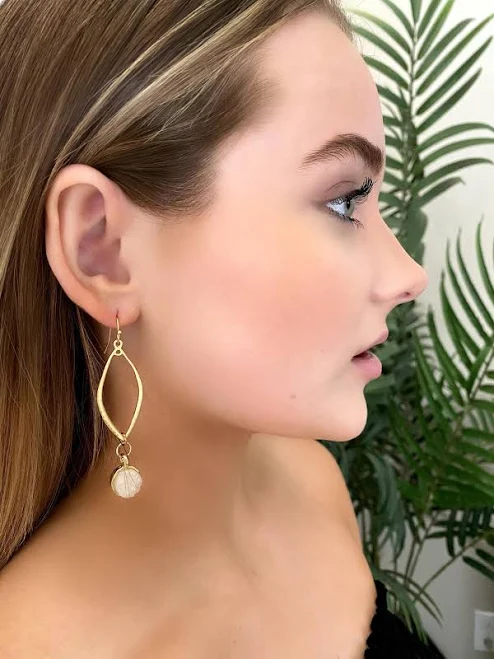 accessory 14K Gold Plated Druzy Drop Earrings Etsy - LaraBrittDesign $40