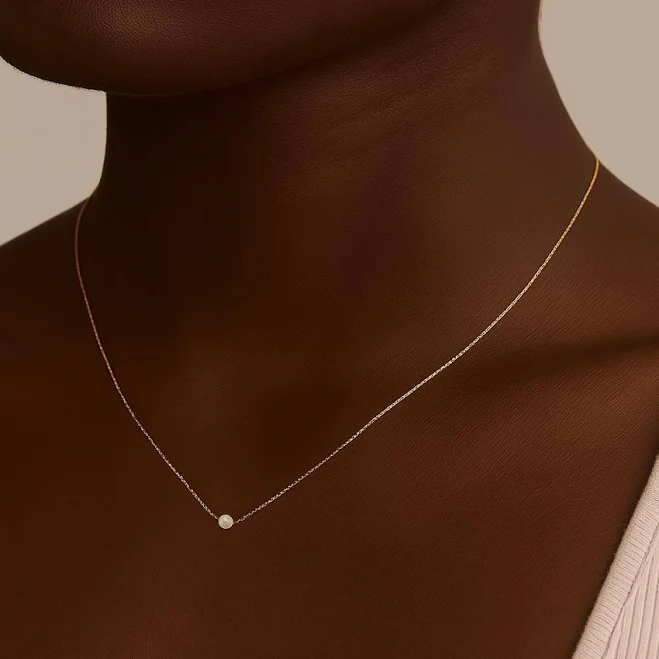 accessory 14K Gold Plated Minimalist Freshwater Pearl Dainty Necklace Etsy - Seller $14.17