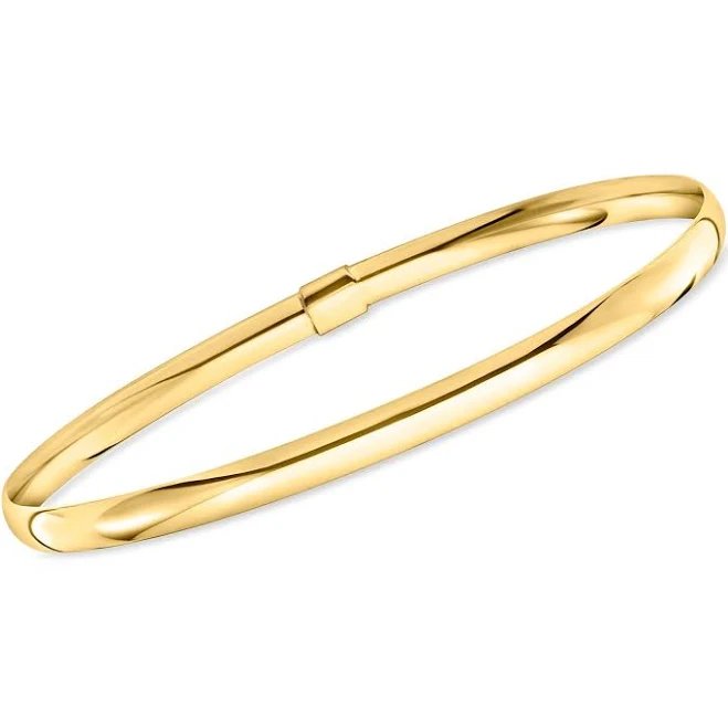 accessory 14kt Yellow Gold Bangle Bracelet ShopSimon $573.75