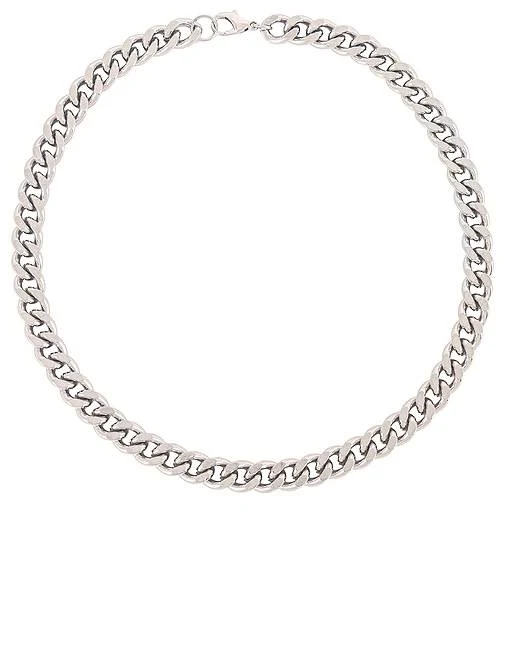 accessory 8 Other Reasons Sterling Silver Chain Link Collar Necklace REVOLVE $37