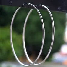 accessory 925 Sterling Silver Plain 90mm Extra Large Heavy Weight Hoop Earrings - Birthday, Valentines Day, Party, Christmas gift Etsy $54.86