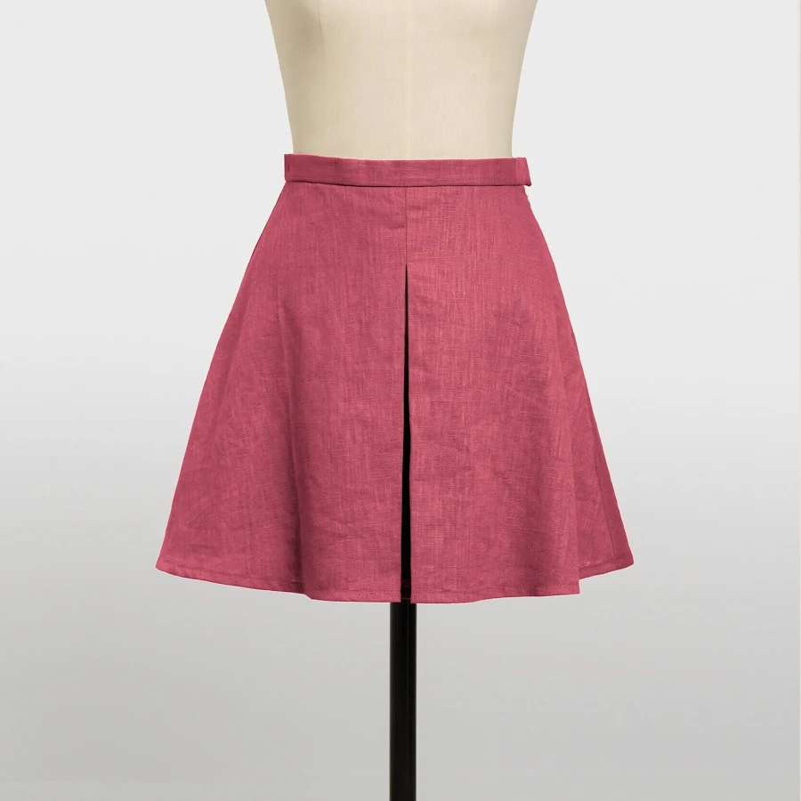 skirt A-Line Linen Skirt with Front Pleat Etsy - Seller $81.37