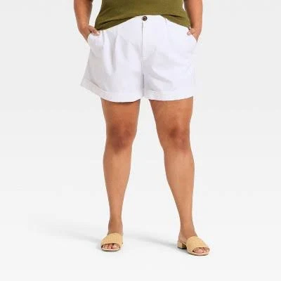 bottoms A New Day Women's High-Rise Luxe Linen Tailored Shorts Target $16.5