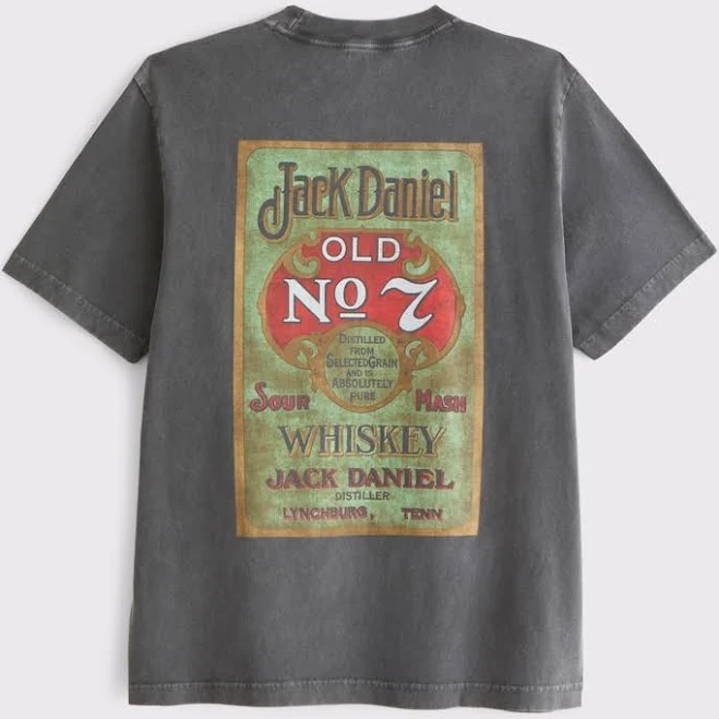 top Abercrombie & Fitch Men's Jack Daniel's Vintage-Inspired Graphic Tee Abercrombie & Fitch $22.99