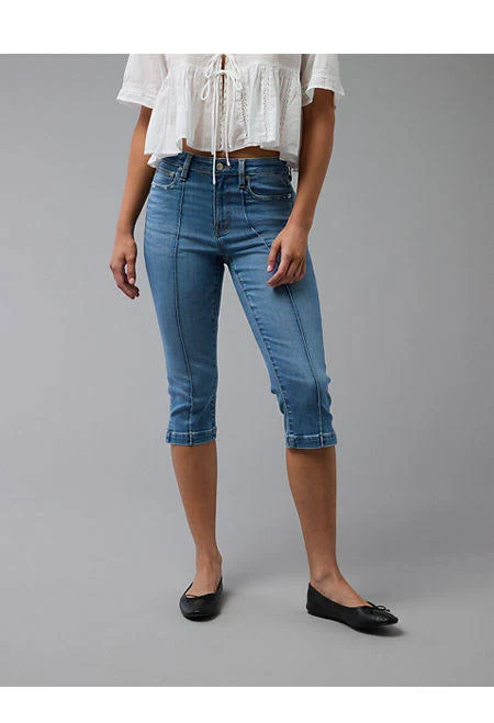 pants AE Next Level High-Waisted Capri Jeans American Eagle Outfitters $24.99