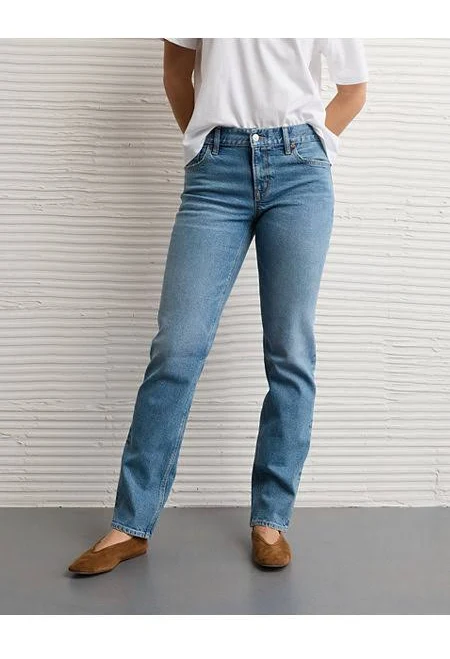 bottoms AE Women's High-Waisted Straight Jean American Eagle Outfitters $44.96