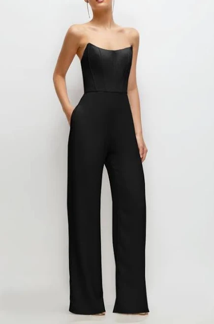 jumpsuit After Six Women's Strapless Cat-Eye Corset Wide Leg Jumpsuit Nordstrom $265