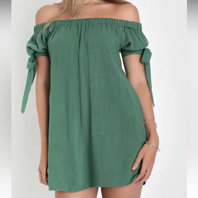 dress Al Fresco Evenings Black Off-The-Shoulder Dress Poshmark $14