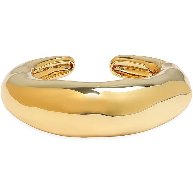 accessory ALEXIS BITTAR 14K Gold-Plated Large Molten Hinged Cuff Bracelet Saks Fifth Avenue $243.75
