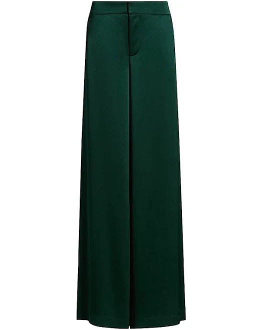 wide leg pants Alice + Olivia Women's Nessi High-Rise Wide-Leg Satin Pants Saks Fifth Avenue $158