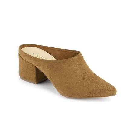 shoes Allegra K Women's Pointed Toe Slip On Block Heel Mules Walmart - Tasharina Corp $48.99