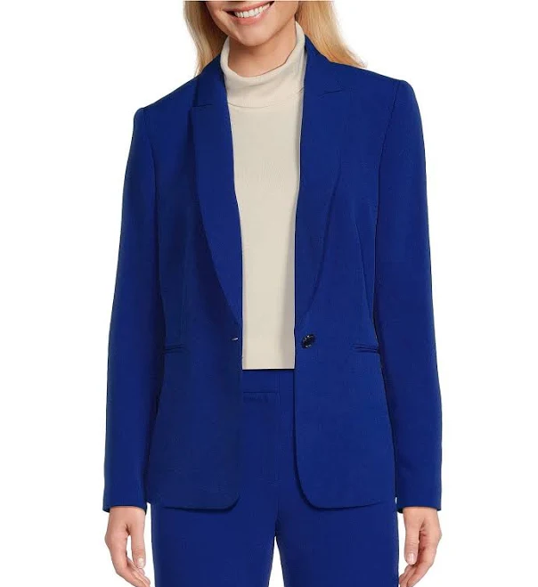 blazer Alyssa Notch Lapel Crepe Blazer Dillard's $149
